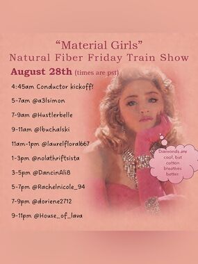 Material Girls Natural Fiber Friday Train Show